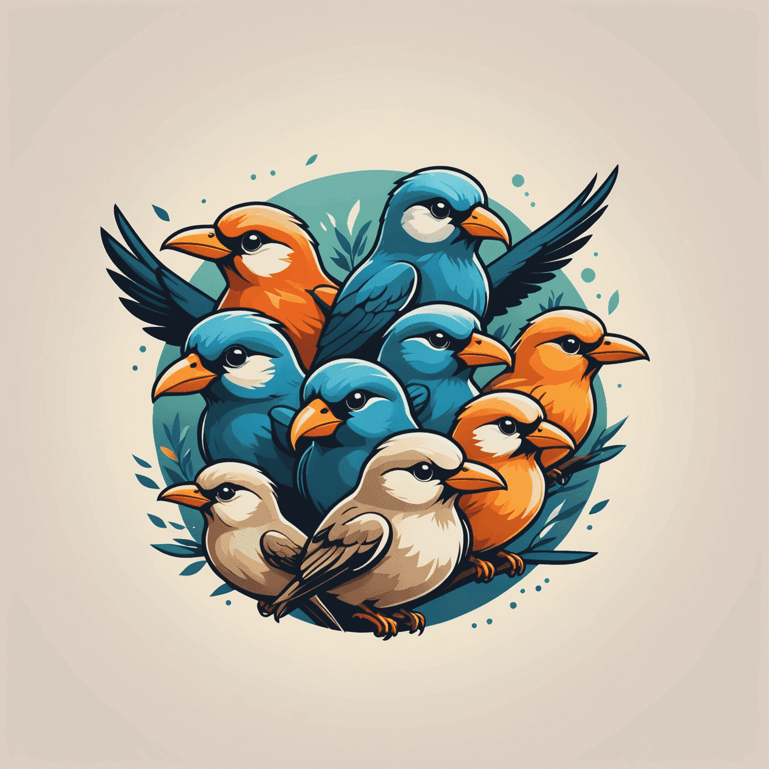 Flocerss.com logo featuring a stylized flock of birds forming a meme-like interface