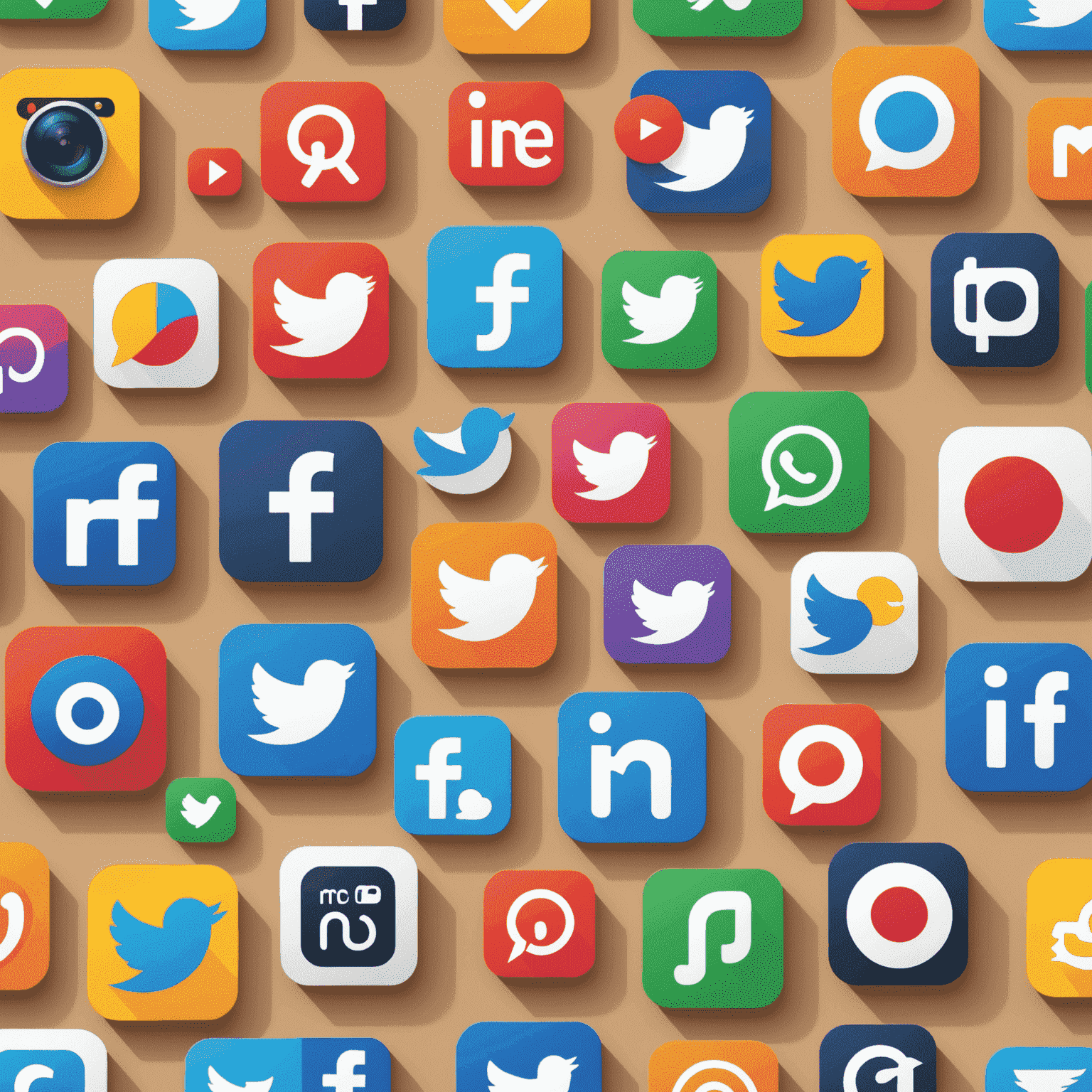 Various social media platform icons representing different channels for meme flock distribution