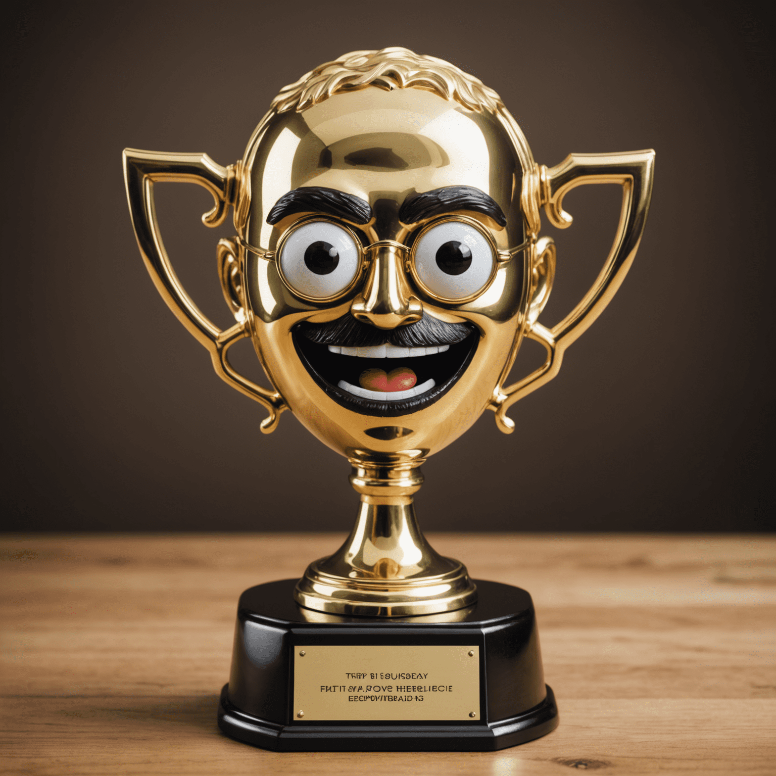 A trophy or award with a meme face, symbolizing the top meme of the week, surrounded by smaller meme icons