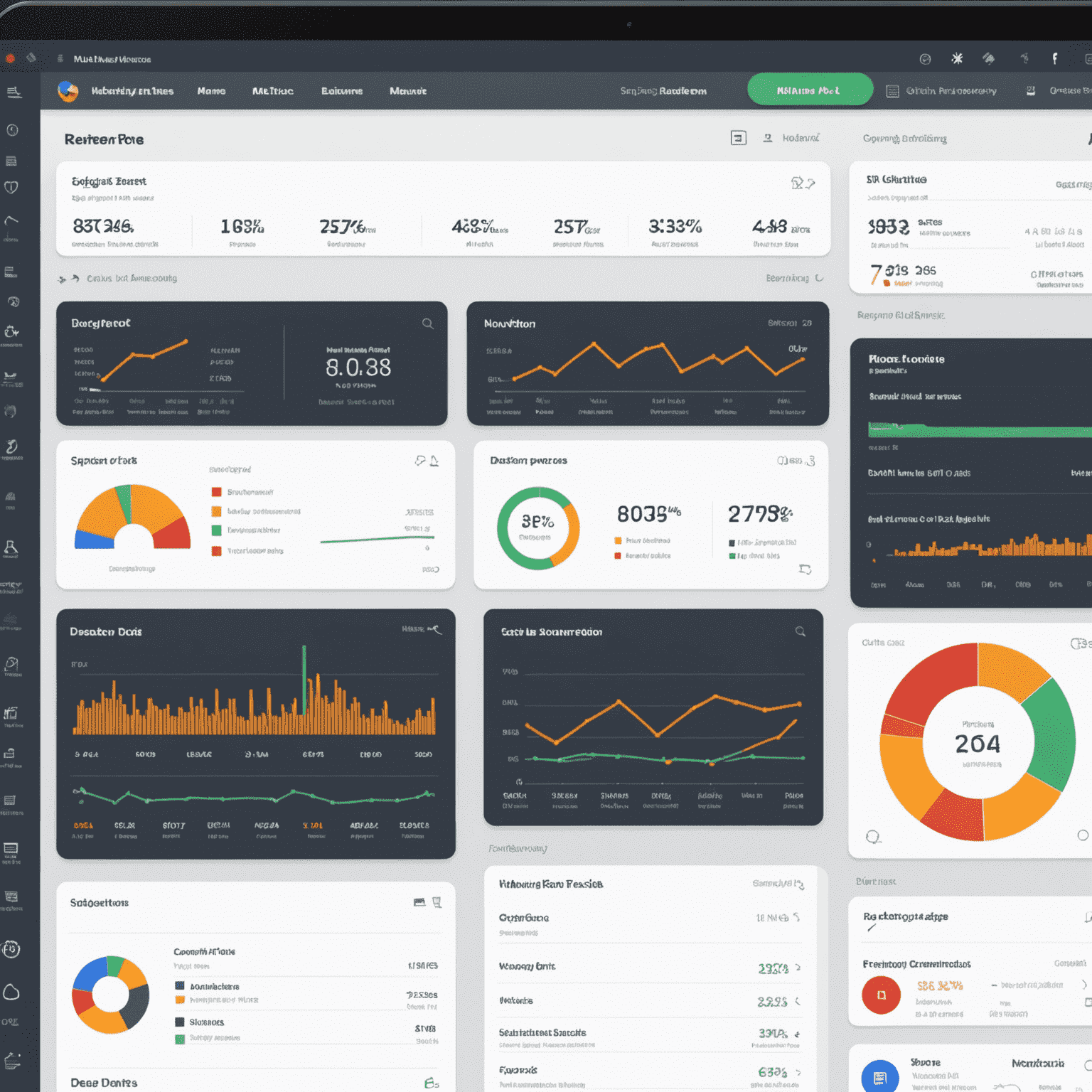 A dashboard showing various metrics and analytics for meme performance across different platforms